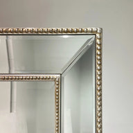 Sapphire Beaded Rectangle Large Mirror – Elegant Statement Wall Decor