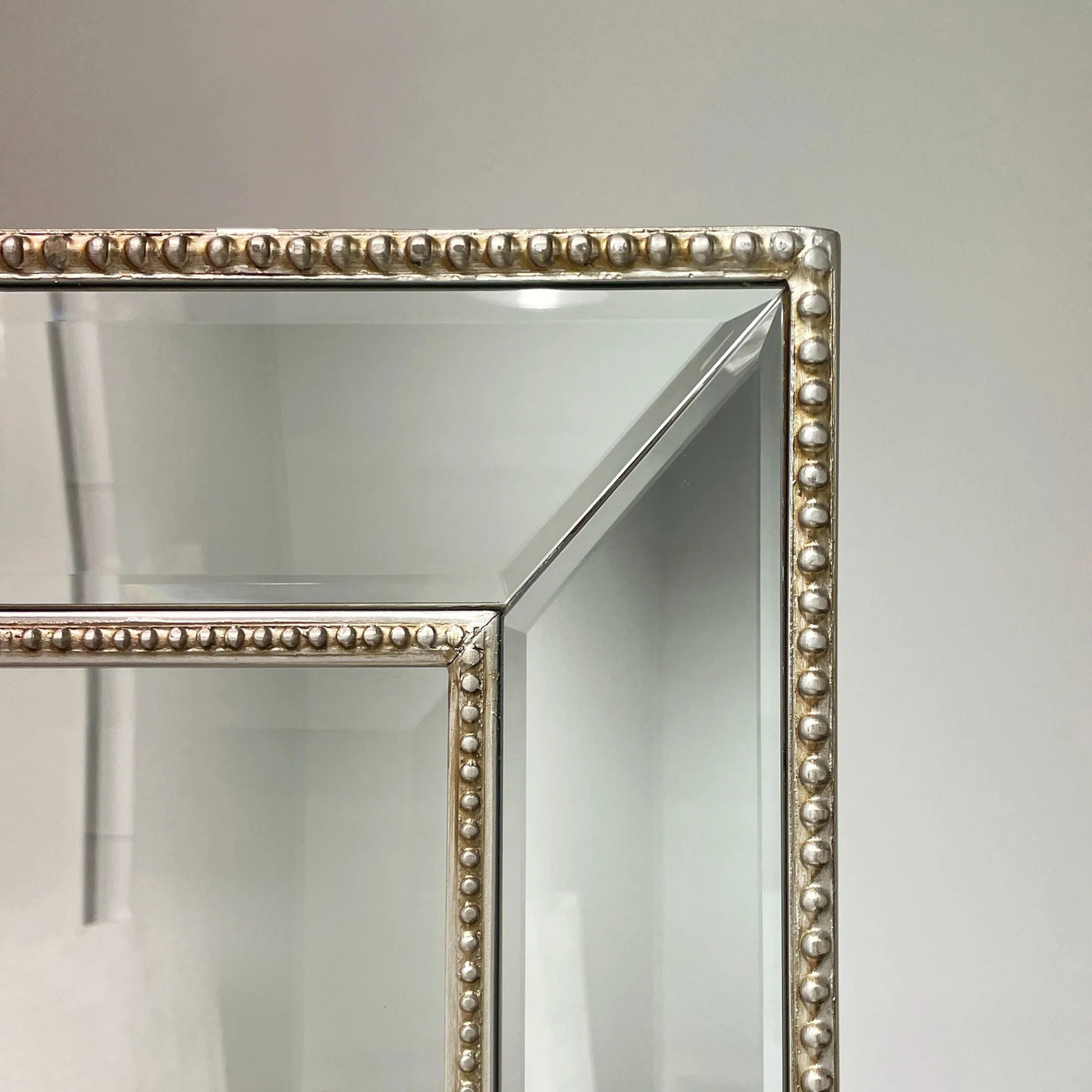 Sapphire Beaded Rectangle Large Mirror – Elegant Statement Wall Decor