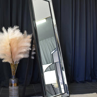 Sapphire Beaded Rectangle Large Mirror – Elegant Statement Wall Decor