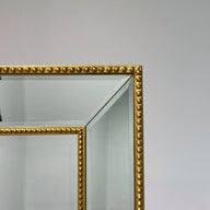 Sapphire Beaded Rectangle Large Mirror – Elegant Statement Wall Decor