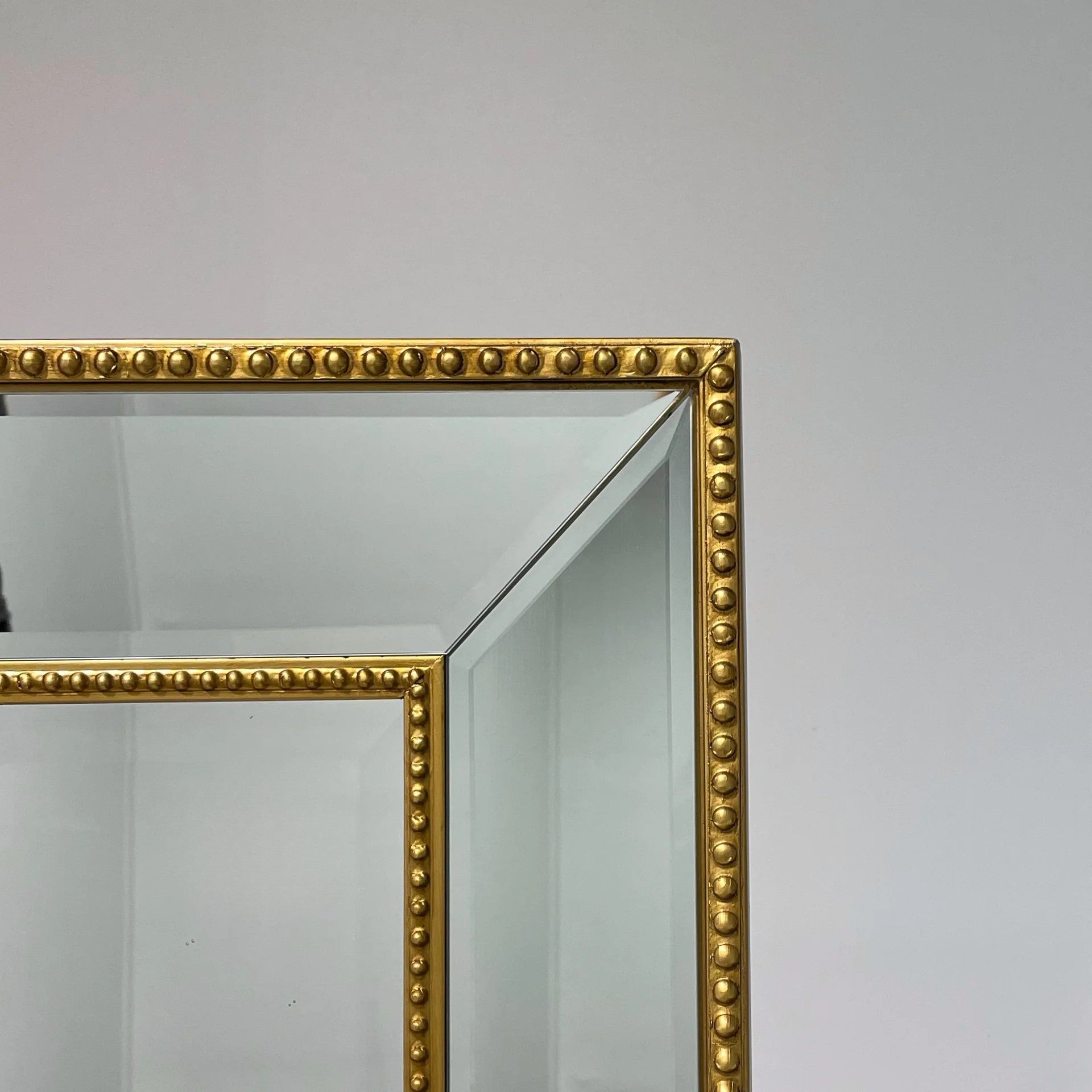 Sapphire Beaded Rectangle Large Mirror – Elegant Statement Wall Decor