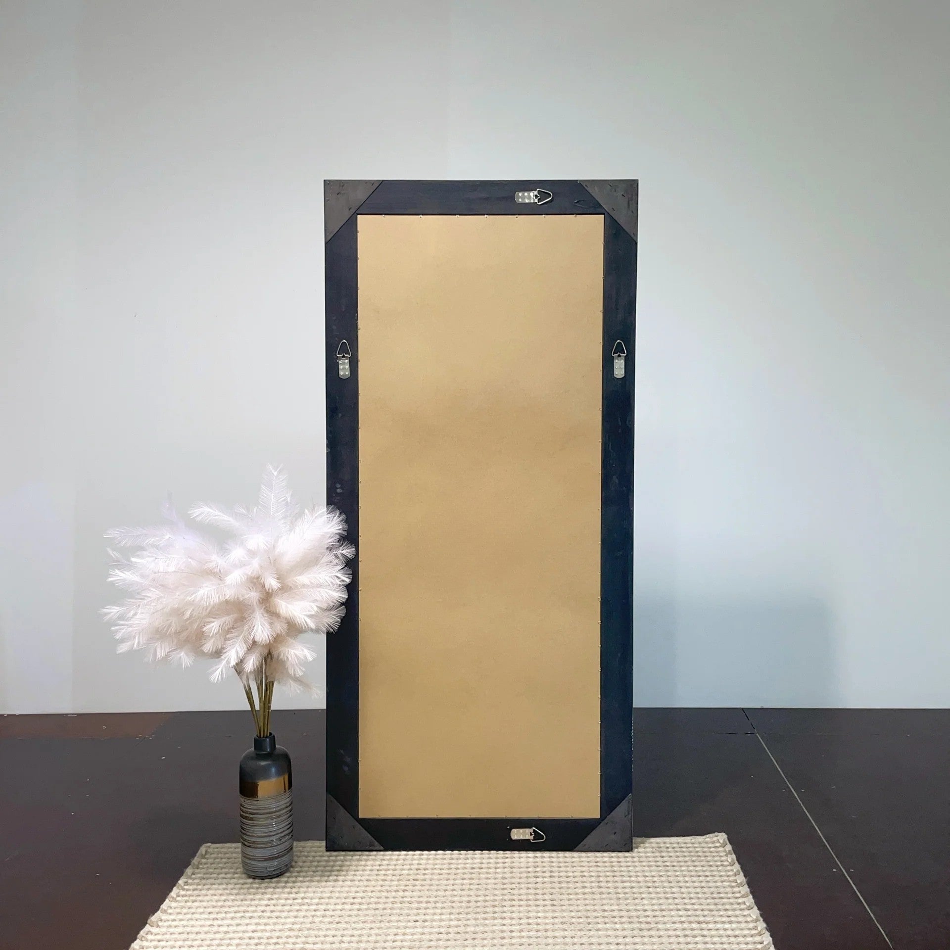 Sapphire Beaded Rectangle Large Mirror – Elegant Statement Wall Decor