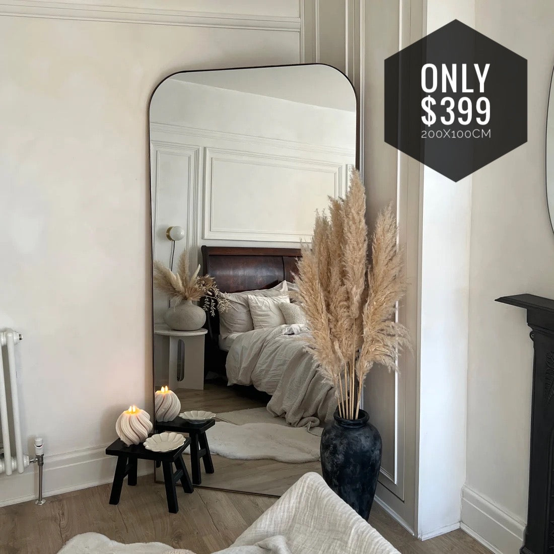 Louis Minimalist Large Rectangle Mirror