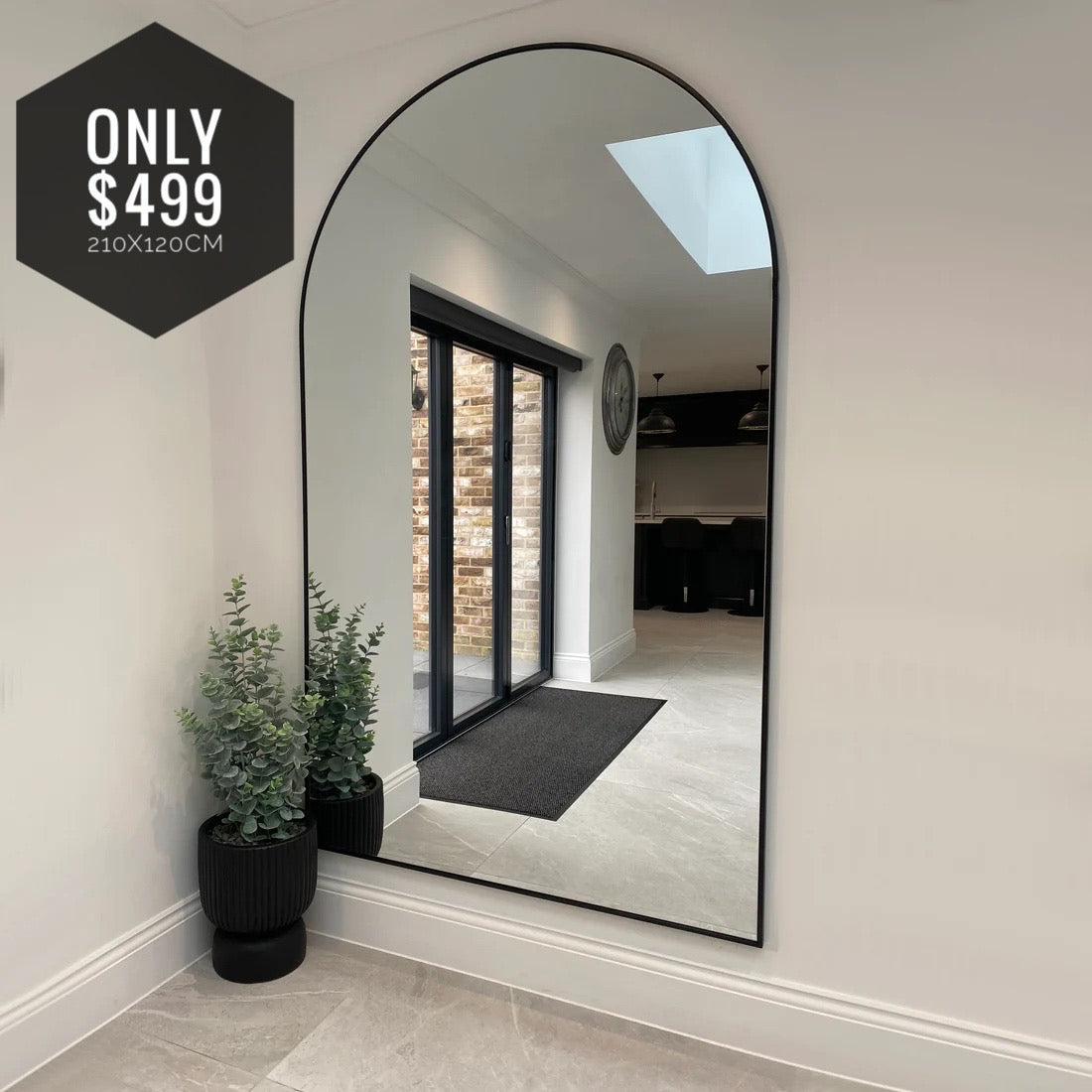 Clover Arch Mirror Minimalist Metal Frame