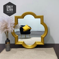 LUXOR - Gold mirror size 120x120cm
