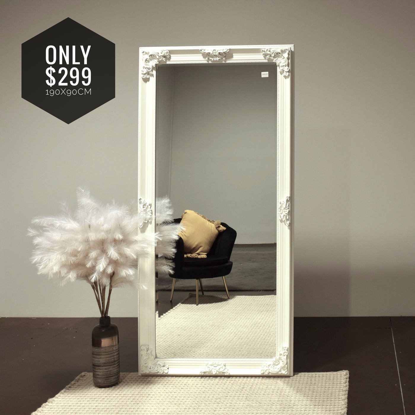Antique Mirror Vienna RF Thick Frame (Pre -Order item)