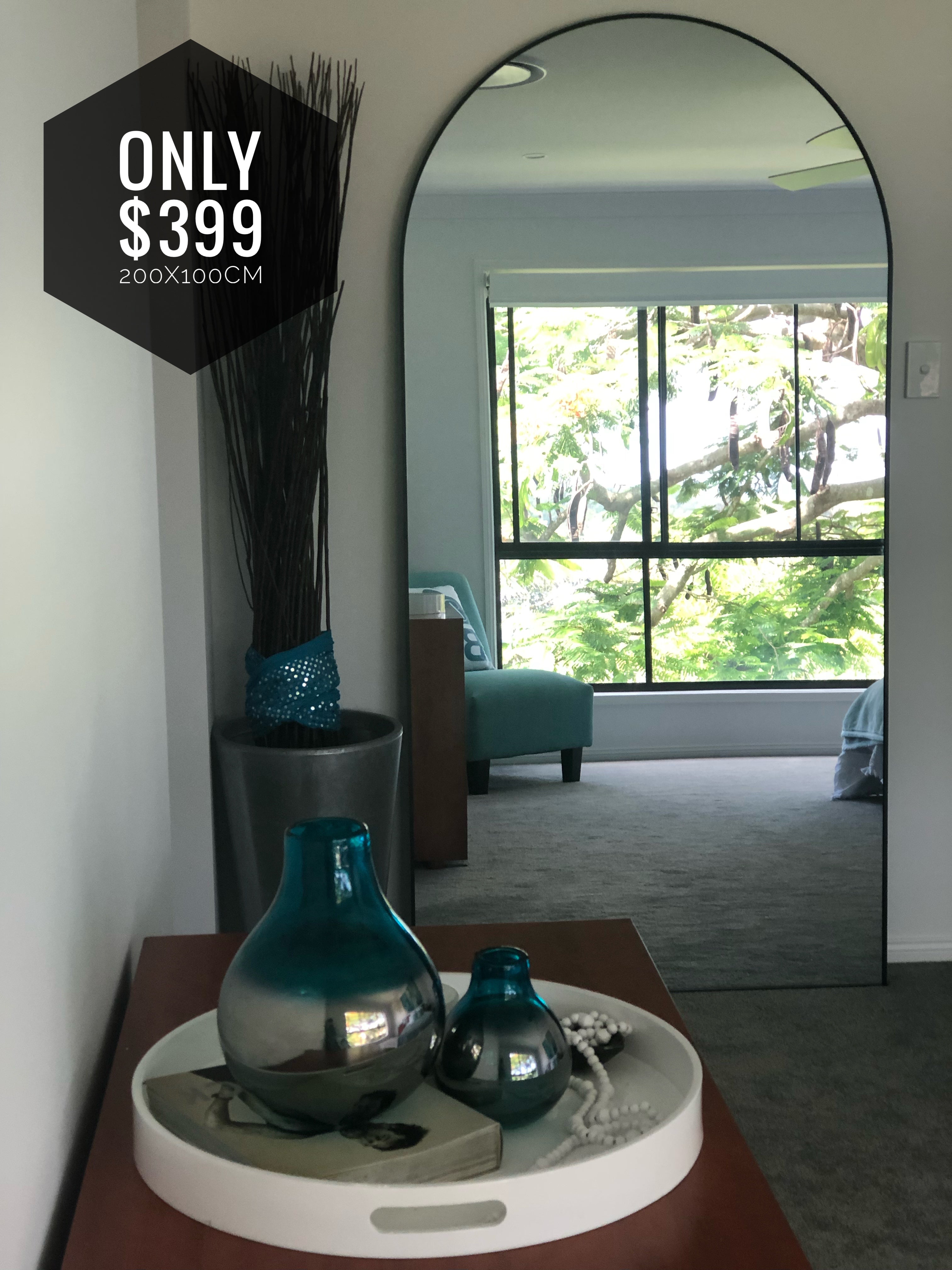 Clover Arch Mirror Minimalist Metal Frame