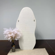 Valorie White Boucle Irregular Mirror
